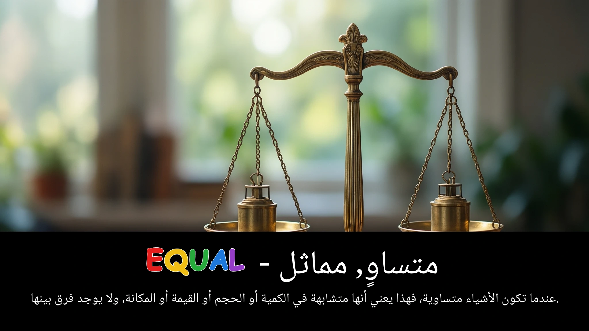 Arabic Illustration for equal